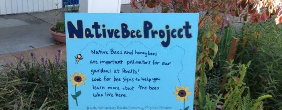 Peralta bee garden sign